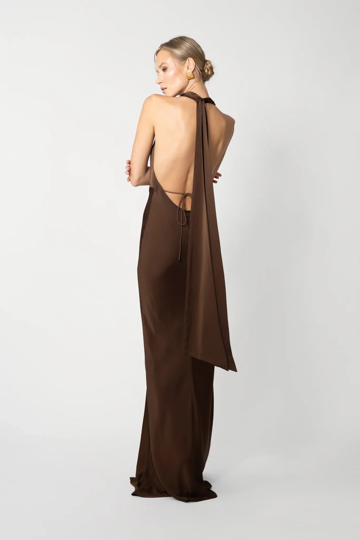 Pearl Charmeuse Satin Gown